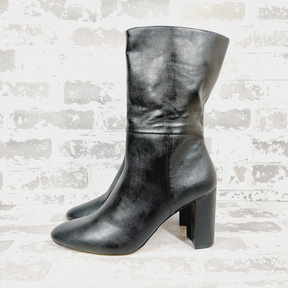 NEW Charles by Charles David Womens Billow Black Leather Ankle Boots K110 - Picture 1 of 11